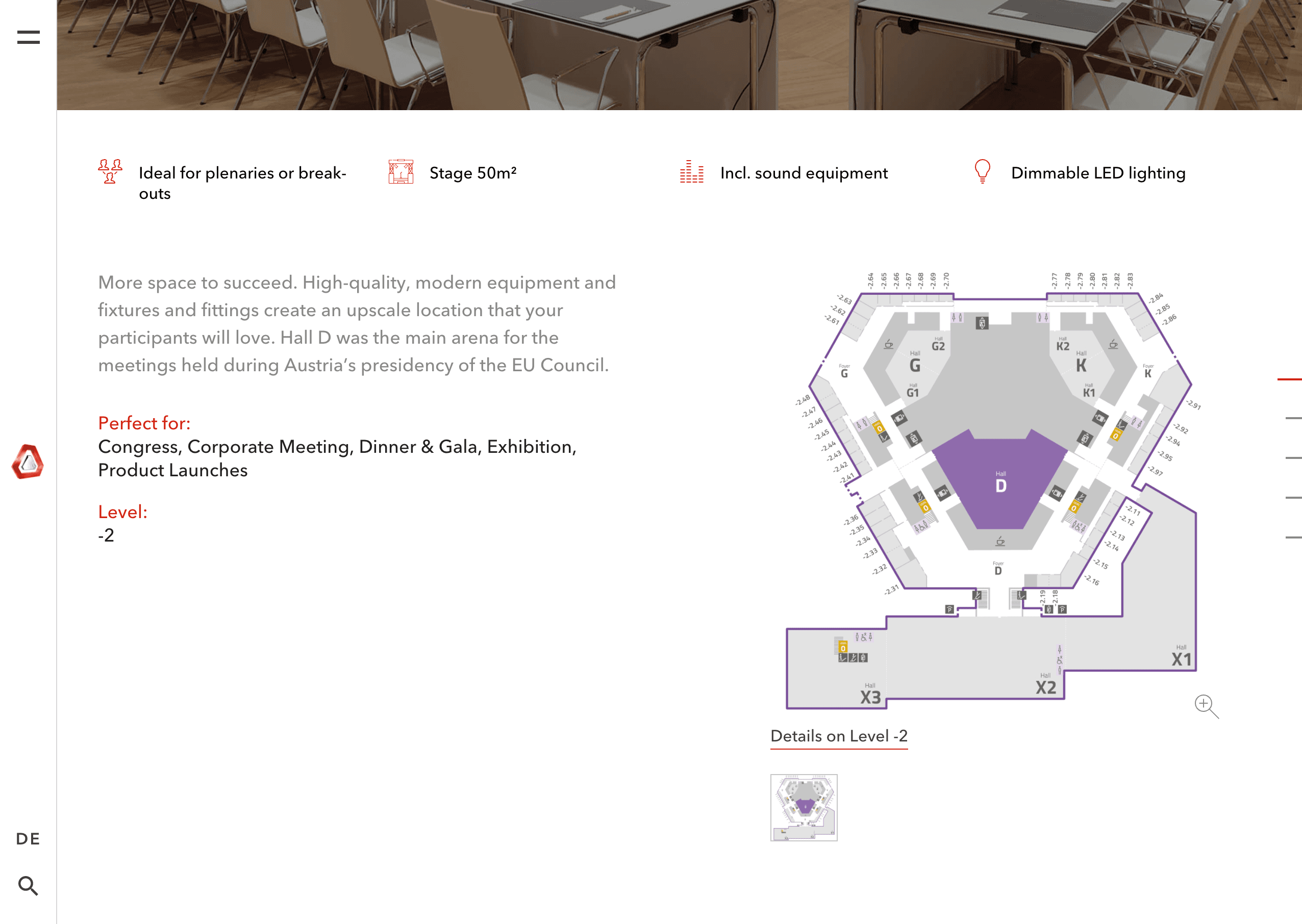 acv.at Hall D highlights (Desktop view)