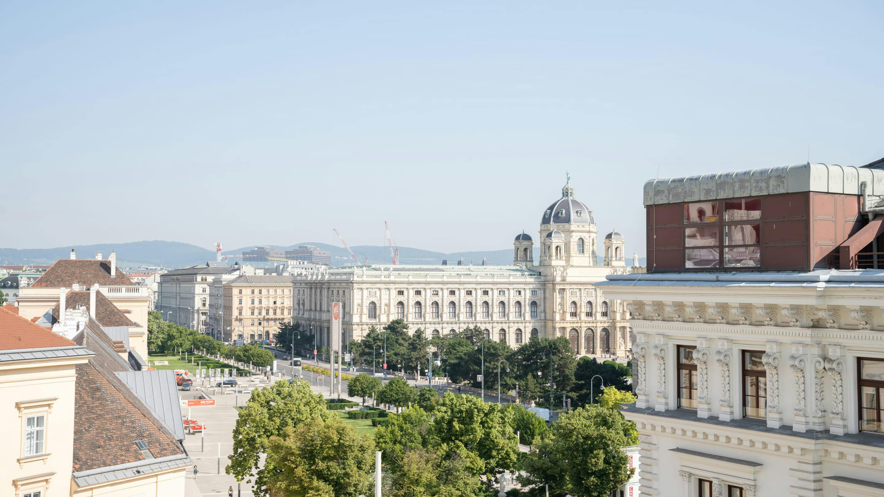 View of the Kunsthistorisches Museum Vienna near the Functn office.