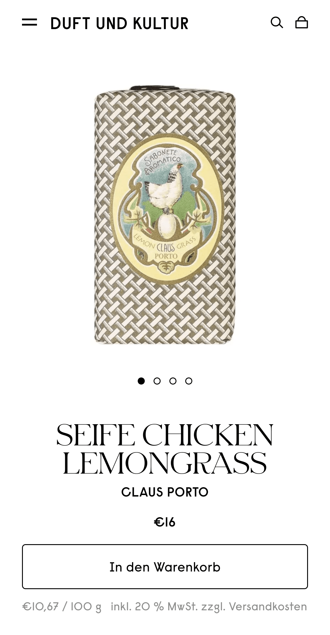 duftundkultur.at: Product Single – Claus Porto Chicken Lemongrass (Mobile)