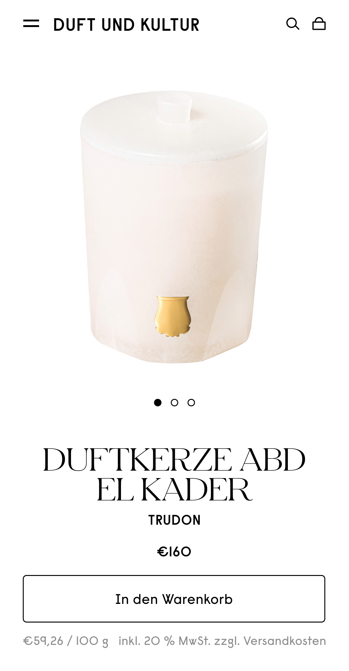 duftundkultur.at: Product Single – Trudon Abd El Kader (Mobile)